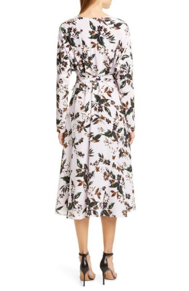 画像2: 【アリソンウィリアムス愛用】Diane von Furstenberg ダイアンフォンファステンバーグ Elle Floral Long Sleeve Silk Wrap Dress (2)