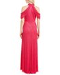 画像2: 期間限定セール！Tadashi Shoji タダシショージ　スパンコールコールドショルダーホルタードレス　ピンク系 (2)