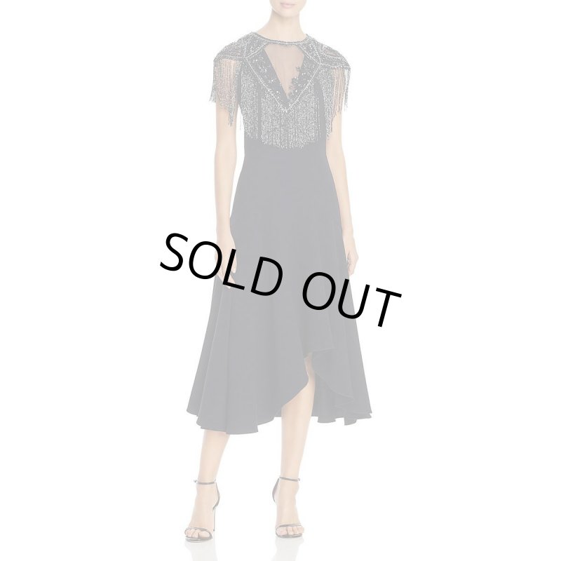 画像1: 1点のみ即発！Elie Tahari エリータハリ　  Lyla Beaded-Overlay Dress  (1)