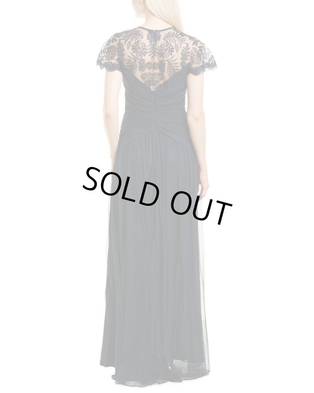 画像2: Tadashi Shoji  タダシショージ  メッシュロングドレス　ネイビー　 (2)