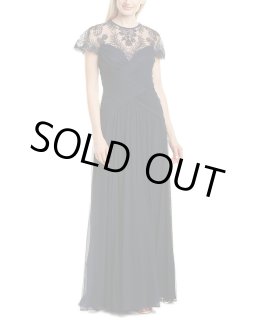 Tadashi Shoji タダシショージ メッシュロングドレス ネイビー