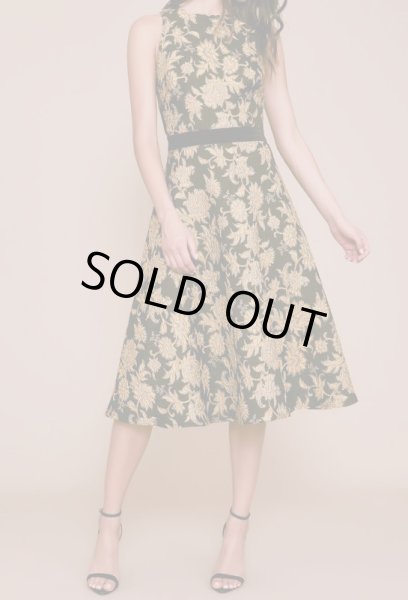 画像2: セール!Tadashi Shoji  タダシショージ Preecha Jacquard Dress ゴールド、ブラック系 (2)