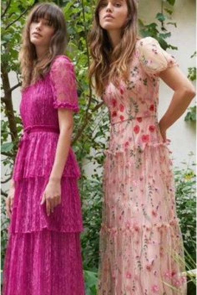 画像3: 即発！ML Monique Lhuillier モニークルイリエ　レースティヤードミディドレス  05021 (3)