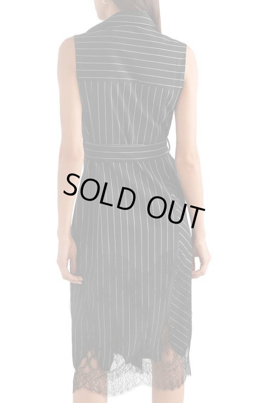 画像2: Jason Wu ジェイソンウー　ベルト付きピンストライプラップドレス (2)