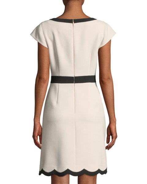 画像2: 【ドラマ使用、芳根京子さん着用】KATE SPADE New York   ケイトスペード  scalloped v-neck dress (2)