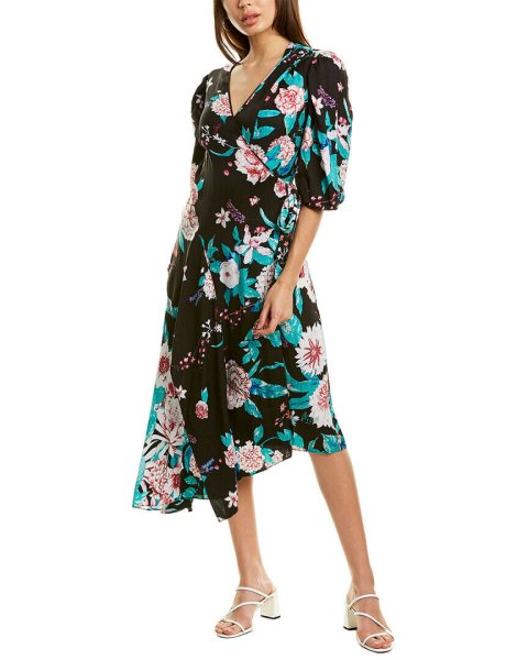 画像3: Diane von Furstenberg ダイアンフォンファステンバーグ Audrina Jacquard Asymmetrical Wrap Dress (3)