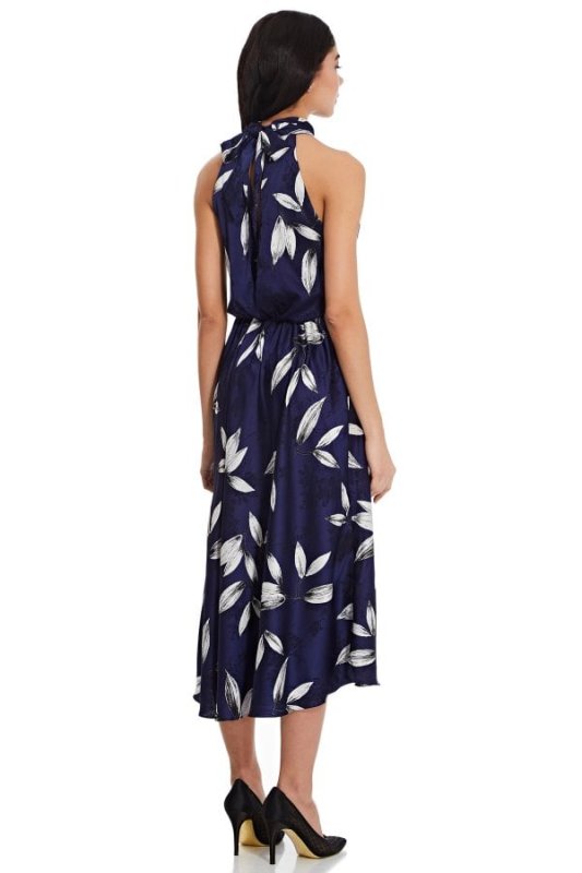 画像2: 【Amy Robach愛用】Adrianna Papell アドリアナパペル  Tossed Leaves Halter Dress (2)