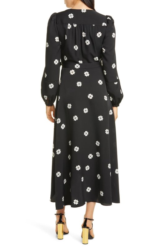 画像2: サイズ追加！セール！【石原さとみさん着用、ドラマ使用】KATE SPADE New York   ケイトスペード　 spade clover toss wrap dress  05051 (2)