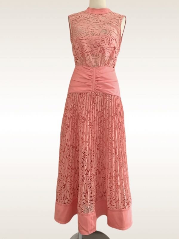 画像5: サイズ追加！【戸田恵梨香さん、TWICE ツウィ着用】Self Portrait　セルフポートレート　Floral Lace Sleeveless Midi Dress (5)