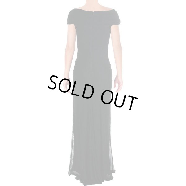画像2: Tadashi Shoji  タダシショージ アシンメトリックキャップスリーブドレス ブラック (2)