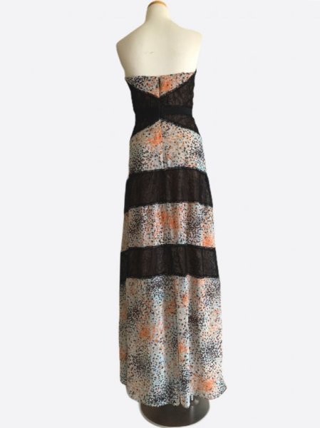 画像3: 【福井セリナさん、綺咲愛里さんに衣装提供】BCBGMAXAZRIA  Elle Print and Lace Blocked Halter Dress  09121 (3)