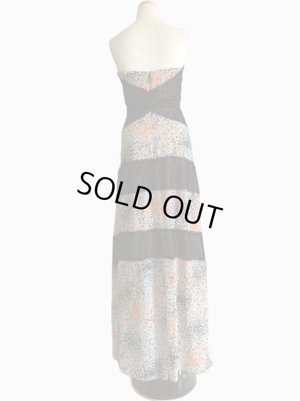 画像3: 1点のみ即発！【釈由美子さん、福井セリナさん、綺咲愛里さんに衣装提供】BCBGMAXAZRIA　　Elle Print and Lace Blocked Halter Dress  09121 (3)