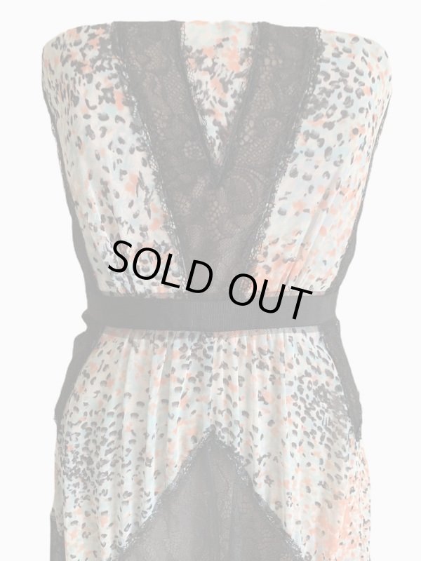 画像4: 1点のみ即発！【釈由美子さん、福井セリナさん、綺咲愛里さんに衣装提供】BCBGMAXAZRIA　　Elle Print and Lace Blocked Halter Dress  09121 (4)