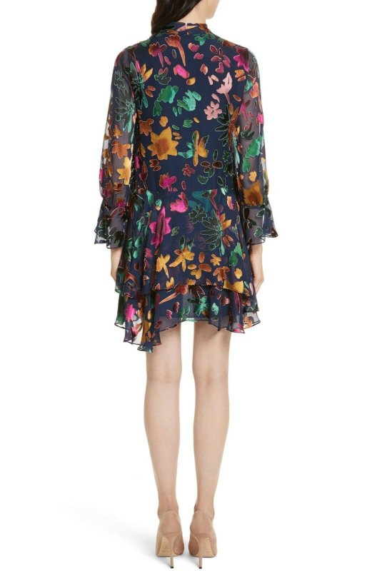 画像2: Alice + Olivia アリスアンドオリビア　 Moore Dress ネイビーマルチ (2)