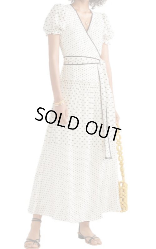 画像1: Diane von Furstenberg　ダイアンフォンファステンバーグ　celeste フィルクーペドット柄マキシドレス (1)