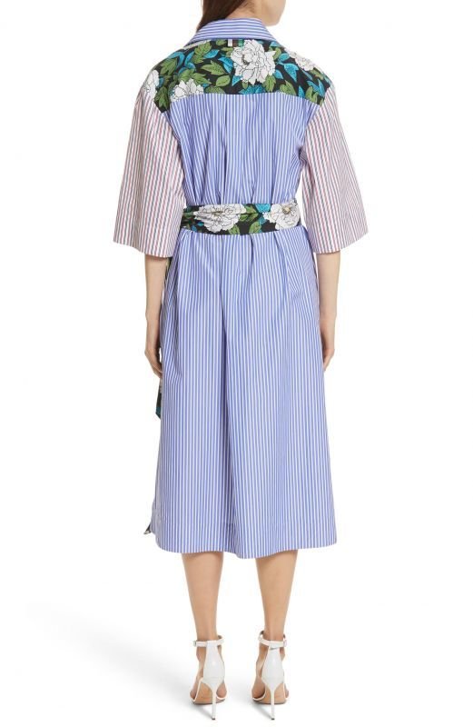 画像2: 訳あり品【コンフィデンスマンJP、長澤まさみさん着用】Diane von Furstenberg　ダイアンフォンファステンバーグ　ミックスプリントコットンシャツドレス  30405 (2)