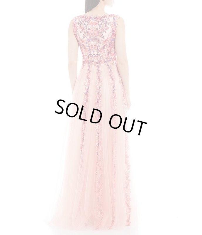 画像3: Tadashi Shoji  タダシショージ  Sleeveless Floral tulle Gown　ピンク (3)