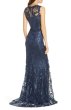 画像2: Tadashi Shoji タダシショージ  　Sequin Mesh Trumpet Gown ネイビー (2)