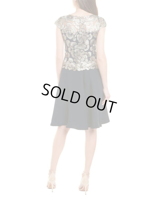 画像2: Tadashi Shoji  タダシショージ　Nerine Aラインドレス  ネイビー系 (2)