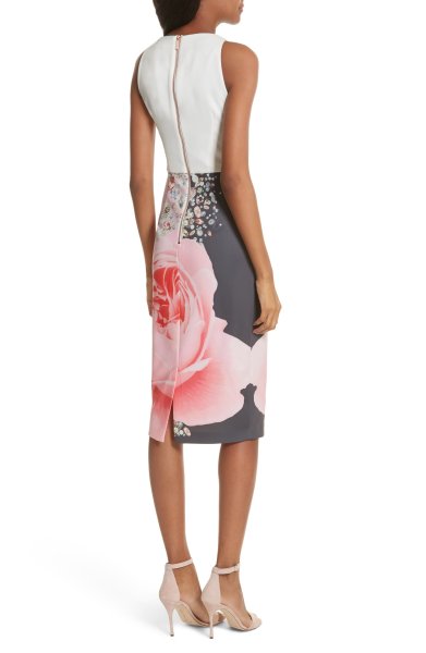 画像2: 【真飛聖さん着用】Ted Baker テッドベイカー Blenheim midi dress  41501 (2)