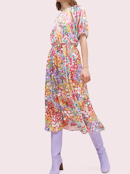 画像1: 【浜辺美波さん着用】KATE SPADE New York   ケイトスペード floral dots dress (1)