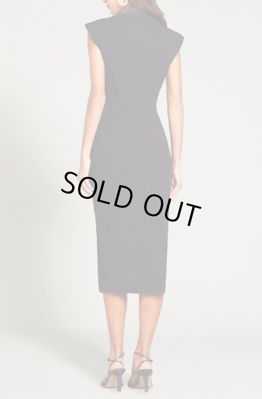 画像2: 値下げ！1点のみ即発！【アンミカさん着用】Tadashi Shoji  タダシショージ 　ATIKE タキシードドレス　ブラック (2)