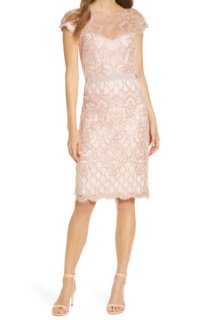 Tadashi Shoji タダシショージ レースシースドレス ネイビー Tadashi Shoji タダシショージ レースシースドレス ネイビー