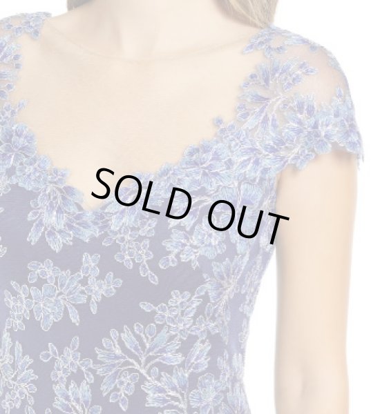 画像3: Tadashi Shoji  タダシショージ　Corded Lace Sheath Dress  ブルー系 (3)
