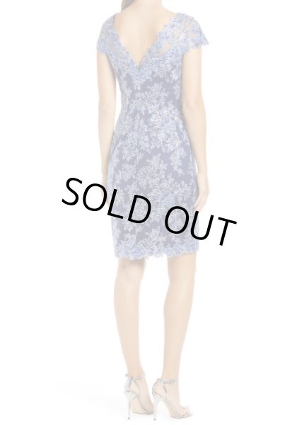画像2: Tadashi Shoji  タダシショージ　Corded Lace Sheath Dress  ブルー系 (2)