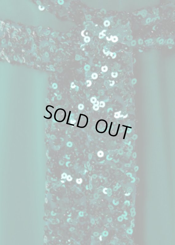 画像3: Badgley Mischka 　スパンコールベルト付きロングドレス (3)