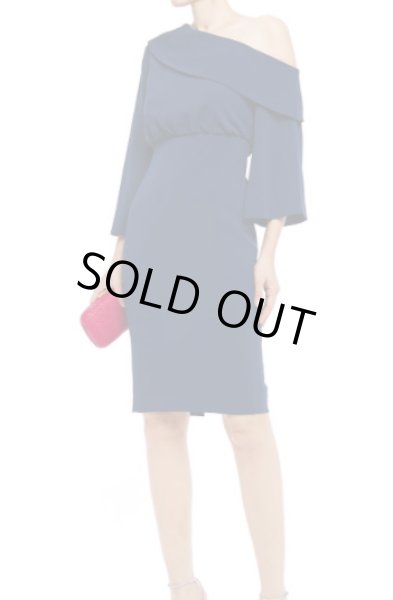 画像1: Badgley Mischka  ワンショルダークレープドレス (1)