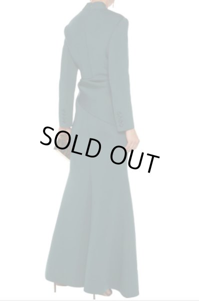 *Badgley Mischka* ドレープロングドレス Badgley Mischka ドレープ入りロングドレス グリーン系