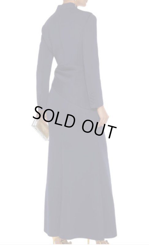 画像2: Badgley Mischka 　ドレープ入りロングドレス　ネイビー系 (2)