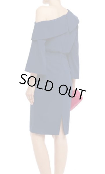 画像2: Badgley Mischka  ワンショルダークレープドレス (2)