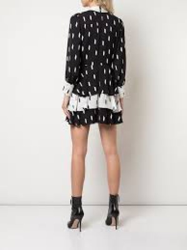 画像2: Alice + Olivia アリスアンドオリビア　Dasha Ruffle Tiered Dress ホワイト、ブラック (2)
