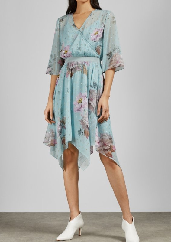 画像1: Ted Baker テッドベイカー   DANNYEL Butterscotch Hankerchief Dress  06072 (1)