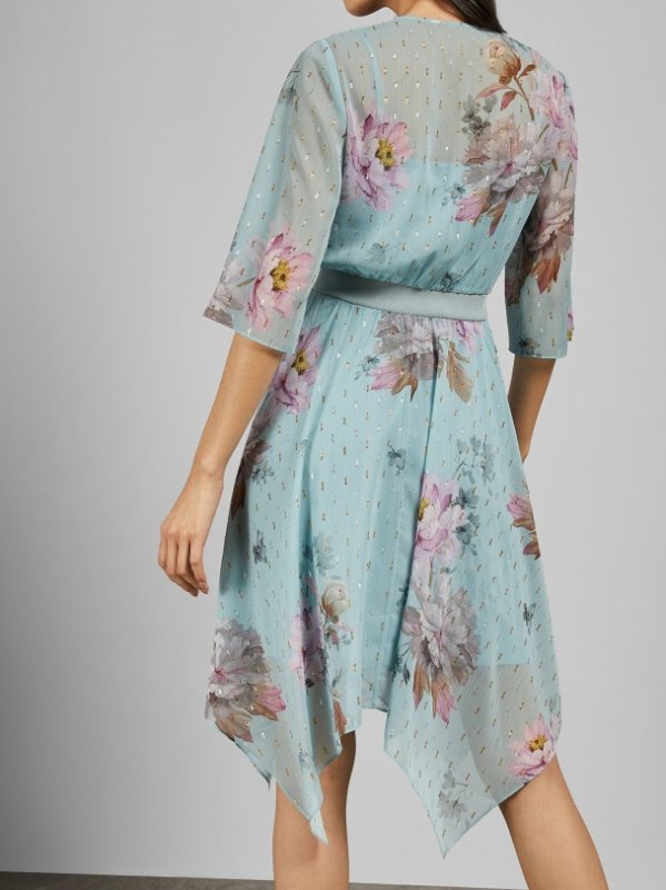 画像2: Ted Baker テッドベイカー   DANNYEL Butterscotch Hankerchief Dress  06072 (2)