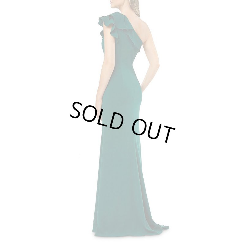 画像2: Carmen Marc Valvo 　　ラッフルワンショルダーロングドレス (2)