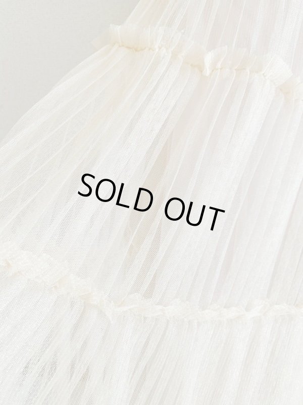 画像8: 再販売セール！【朝比奈彩さん、有村実樹さん着用】Tadashi Shoji タダシショージ  SOVANN　刺繍チュールドレス　ゴールド系、ベージュ (8)