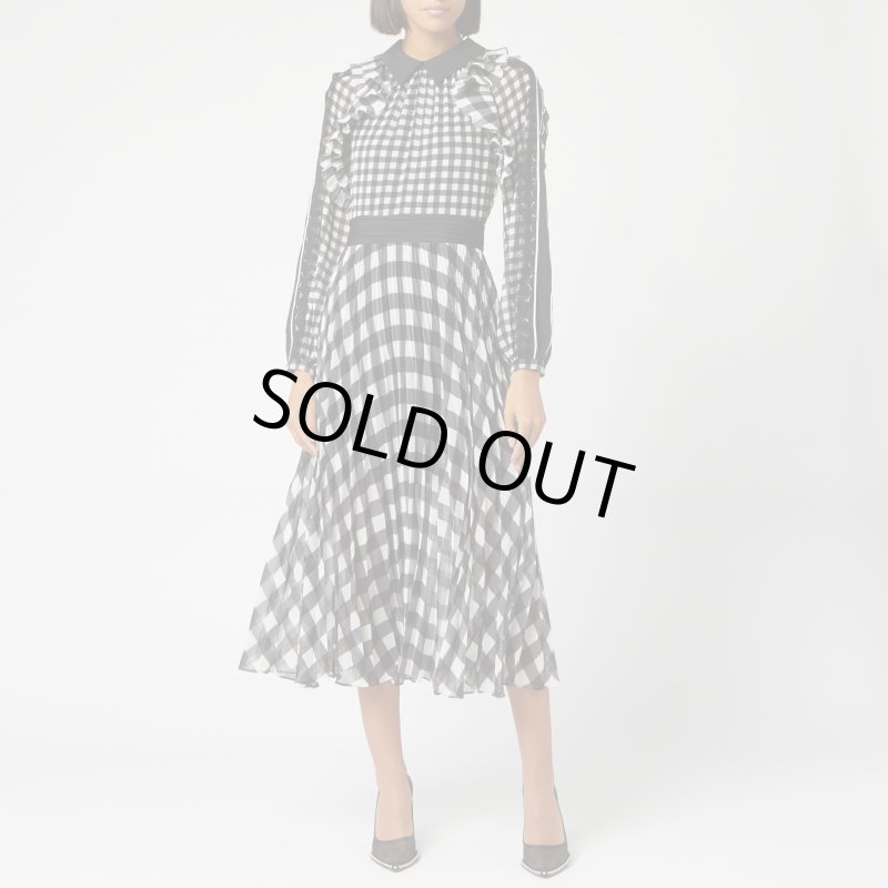 画像4: 【森七菜さんご着用】Self Portrait　セルフポートレート　ギンガムシフォンドレス (4)