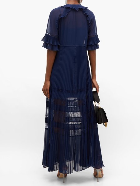 画像2: 【松たか子さんご着用】Self Portrait セルフポートレート ラッフルシフォンドレス (2)