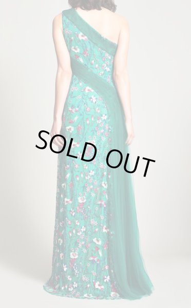 画像2: 限定セール!【アンミカさん愛用】Tadashi Shoji  タダシショージ  WAKANA WRAPPED TULLE GOWN グリーン系 (2)