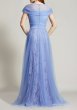 画像3: Tadashi Shoji  タダシショージ  KAYDA CROSSED TULLE GOWN ブルー、パープル系　 (3)