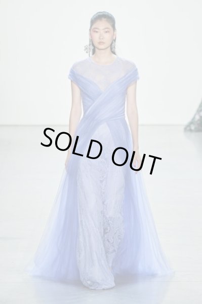 画像3: Tadashi Shoji  タダシショージ  KAYDA CROSSED TULLE GOWN ピンク系　 (3)