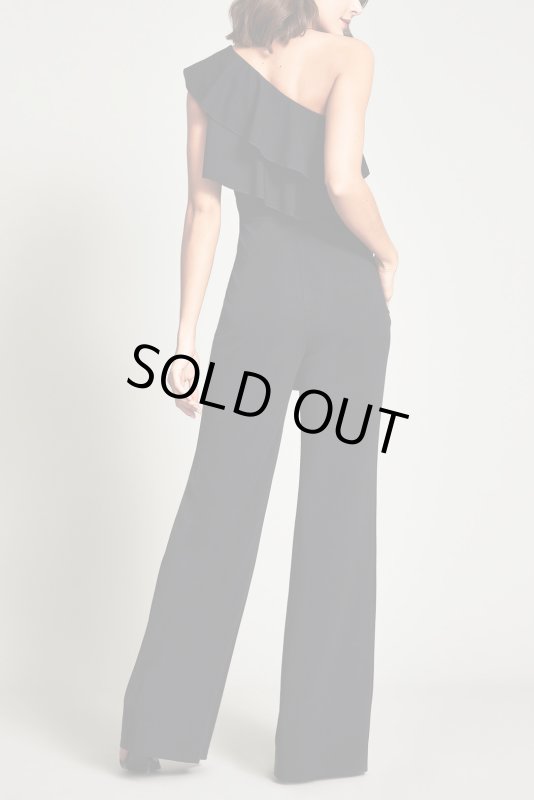 画像2: Tadashi Shoji  タダシショージ カラーブロックジャンプスーツ　ブラック (2)