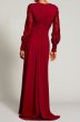 画像2: 再販売！【アンミカさん愛用】Tadashi Shoji  タダシショージ    FATMA CRISSCROSS DRAPED GOWN 　レッド系 (2)