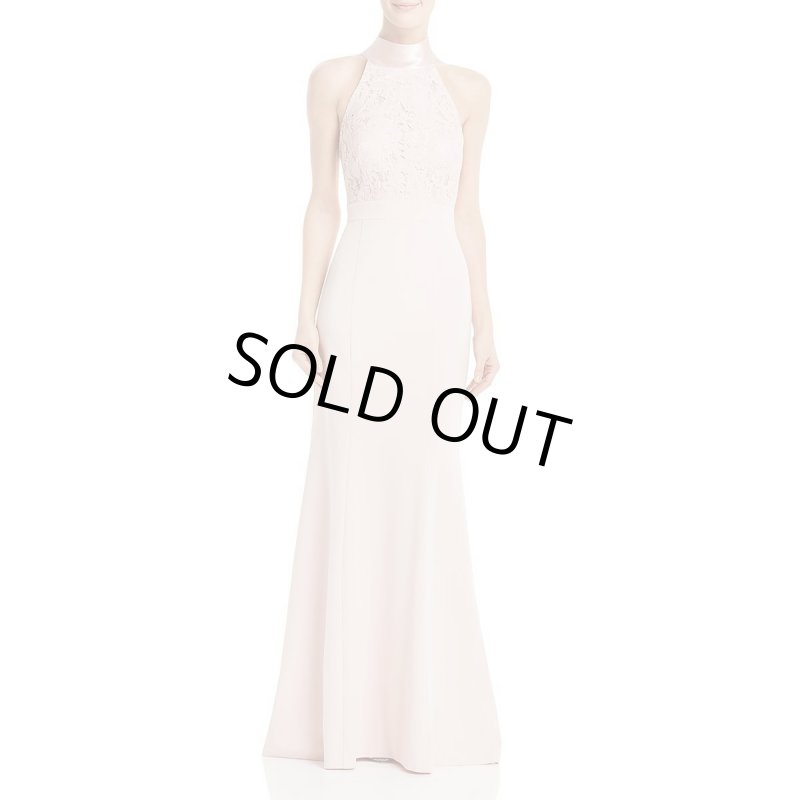 画像1: Eliza J   ピンクレースホルターイブニングドレス (1)