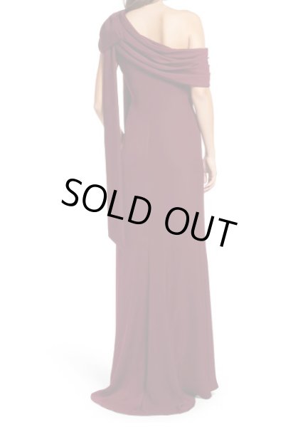 画像2: Tadashi Shoji タダシショージ   ワンショルダー Gown  レッド、パープル系 (2)