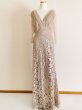 画像2: 【杉本彩さん着用】Tadashi Shoji  タダシショージ  Sequin Lace Gown　SAND ベージュ系 (2)