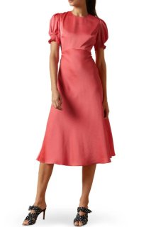 新品未使用　TED BAKER　テッドベイカー　フリルネックフレアードレス　3 ドラマ使用】Ted Baker テッドベイカー Dixxy Lace Bodice